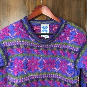 Icelandic Women's Multicolor Patterned Sweater